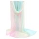 thumbnail image 1 of Bufanda de gasa rectangular ultrafina transparente con protección solar, color degradado de verano, chal largo, accesorios para disfraces, 1 of 8