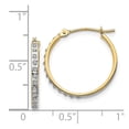 thumbnail image 2 of 14k Yellow Gold Polished Diamond Round Hinged Hoop Earrings Measures 20x2mm - Hoop Earring for Women, 2 of 2