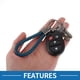 thumbnail image 4 of Llavero de Coche Único Bargains Llavero Universal con Anillo para Llaves de Fob para Casa Cuero Aleación de Zinc Azul Marino 2 Pcs, 4 of 6