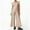 Beige, variant on Women's Jumpsuit Sleeveless Jumpsuit Wide Leg Pants Ruffled Edge Hat Sleeves Work Business Dance Party Dress Long Sleeve Dresses Short Sleeve Dress Knee Length Business Casual Dresses for Women Casual
