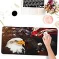 thumbnail image 6 of Desk Mat,American Flag Eagle Extended Gaming Mouse Pad for Office Work & Game,Computer Keyboard Mouse Mat Desk Non-Slip Rubber Base Large Mousepad with Stitched Edges, 31.5x15.7inch, 6 of 6