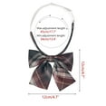 thumbnail image 2 of INSPIRE CHIC Women's Plaid Bow Ties Elastic Band Pretied Bowties for Casual Red Black One Size, 2 of 6