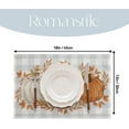 thumbnail image 5 of Fall Placemats Set of 4-12 X 18 Inch - Thanksgiving Autumn Harvest Pumpkin Buffalo Plaid Place Mats, Stain Resistant Wipeable Table Mats for Party/Dining/Holiday- Grey Blue Checkered, 5 of 6