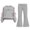 Gray, variant on Auroural Girls Clothes Sets 10-12 Girls Bow Sweatshirt Crewneck Long Sleeve Pullover Top Girl's Heart Shaped Printed Top Flare Pants Two-Piece Set Kids Fall, Winter, Cute, Casual 5-15 Years