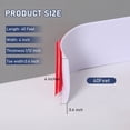thumbnail image 3 of Flexible Baseboard Molding Trim 4 in x 40 Ft, Peel-and-stick Flexible Self-adhesive Rubber Wall Base Trim, Vinyl Baseboards With Grooved Bases, Suitable For Garages, Cabinets, Flooring,White, 3 of 7