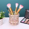 thumbnail image 3 of Caja organizadora de bolígrafos cosméticos con tubo de almacenamiento de brochas de maquillaje de cristal metálico (dorado) Tmvgtek Para estrenar, 3 of 5