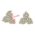 thumbnail image 2 of Diamond Earring For Women 0.25 To 1.5 Carat Brilliant Round 3 Stone Lab Grown Diamond Stud In 14K Solid Rose White Yellow Gold, 2 of 5