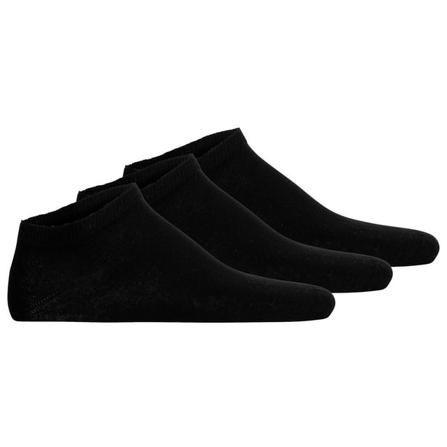 Hudson Calcetines deportivos unisex, paquete de 3 - Easy, puño confort, calcetines cortos, unicolor Negro 43-46