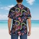 thumbnail image 4 of Fotbe Snake And Flower Camisa Hawaiana para Hombre Unisex – Camisa Casual de Verano con Botones de Manga Corta de Algodón y Lino,XX-Large, 4 of 7