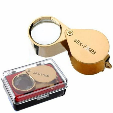 Folding Eye Loupe - Illuminated 40 X 25mm Lens Jeweler Loupe Eye Magnifier Magnifying Glass With LED