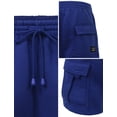thumbnail image 4 of J. METHOD Men’s Cargo Shorts Active Casual Comfy Workout Gym Elastic Drawstring Fleece Pockets Sweat Pants NEMP07 Royal Blue 2XL, 4 of 6