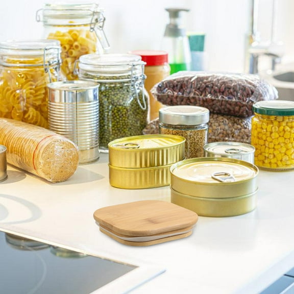 SEWCHICS 4-Piece Glass Canister Set for Tea Coffee Sugar with Airtight Lids Kitchen Storage Jars