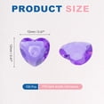thumbnail image 2 of Acrylic Heart Rhinestone, 12mm Crystal Gems Rhinestone Plastic Gems Jewelry Stickers, Purple 100 Pcs, 2 of 7