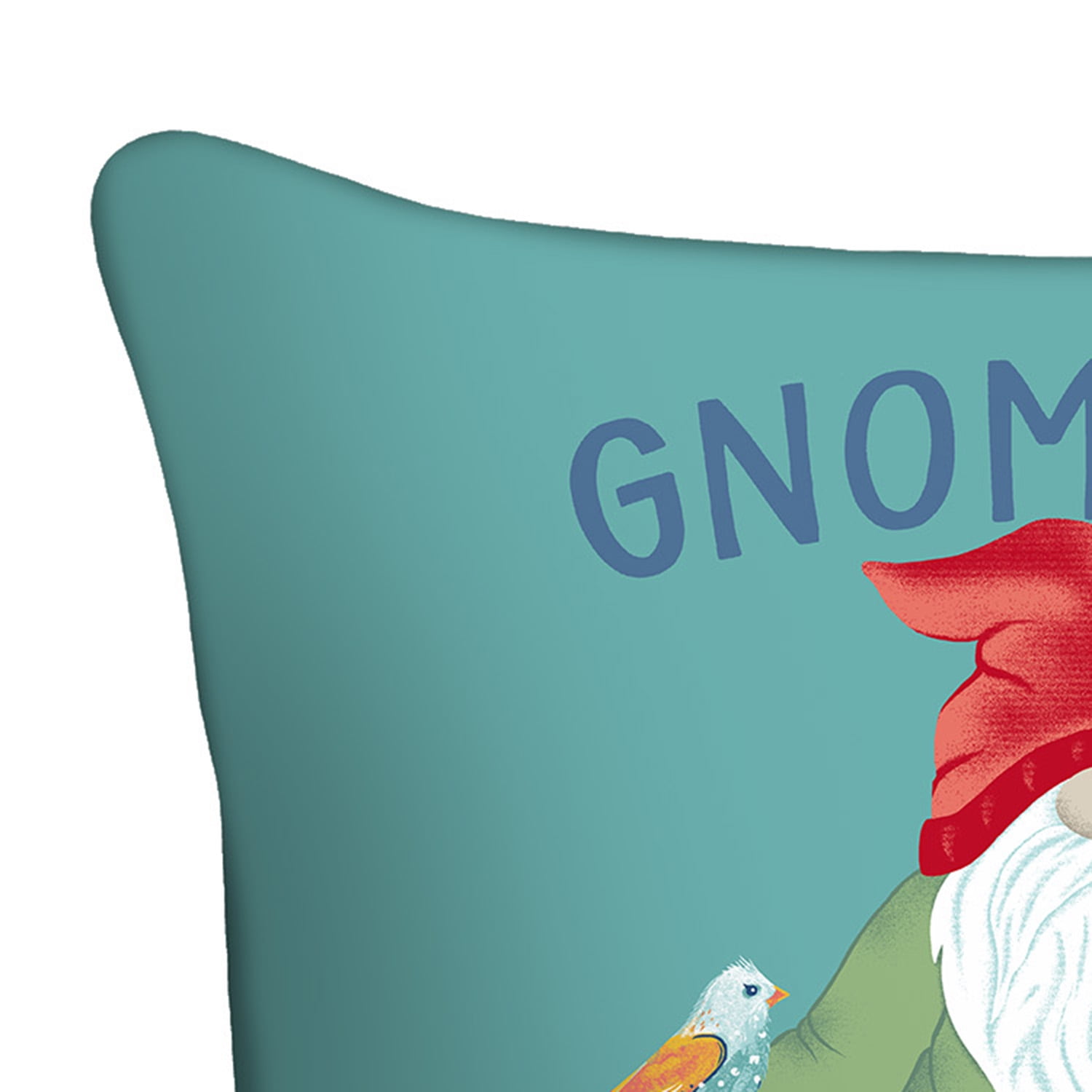 Mainstays 16" x 16" Gnomaste Decorative Outdoor Throw Pillow, Blue/Multi