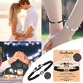 thumbnail image 2 of Pareja pulsera tejida con la proyección de tarjetas de 100 idiomas I You Pulseras para Mujeres Hombres Día de San Valentín Regalos de Cumpleaños para Novia Novio Esposa Pulseras a juego, 2 of 8