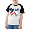 thumbnail image 3 of OKSALE Boys T Shirt Size 18 Funny USA Flag Heart Graphic Shirts for Kids 4th of July T-Shirts Unisex Boys Girls American Flags Shirt Patriotic Short Sleeve Tees 3-12 Years, 3 of 8