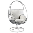 thumbnail image 2 of Gray Outdoor Chair With Swivel Nature, Pe And Iron Trait, Built Frame, 2 of 5