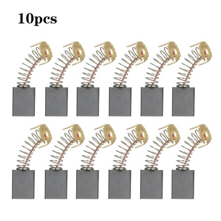 10 PCS Mini Black Carbon Motor Brushes Replacement Spare Parts with 25mm Spring and Copper Core for Generic Electric Drill Mill Machine Motors Rotary Tool (Package 3: 153A#