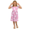 thumbnail image 4 of yuCgh Girls Easter Dress with Flutter Sleeves & Ruffle Hem, Fashion Casual Summer Printed Dress, Lightweight & Stylish Easter Dress,Pink 110, 4 of 5