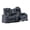 Blue, variant on Benzara Elva Upholstered Leather Power Reclining Loveseat in Dark Blue