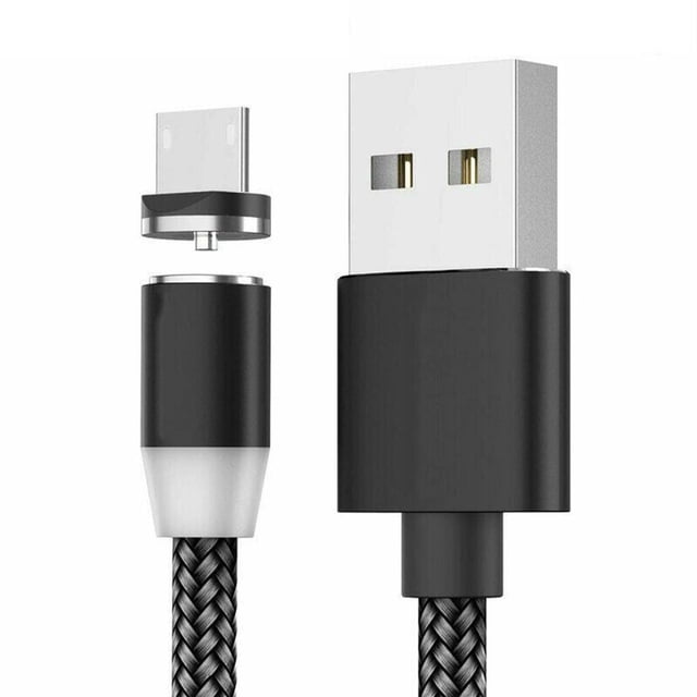 kurtrusly Indicateur Led Câble de Chargement Rond à 360 Degrés Universel pour Téléphone Cordon Tressé en Nylon avec Connecteur Type-c Fil