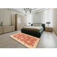 thumbnail image 4 of Ahgly Company Indoor Rectangle Abstract Orange Red Oriental Area Rugs, 3' x 5', 4 of 6