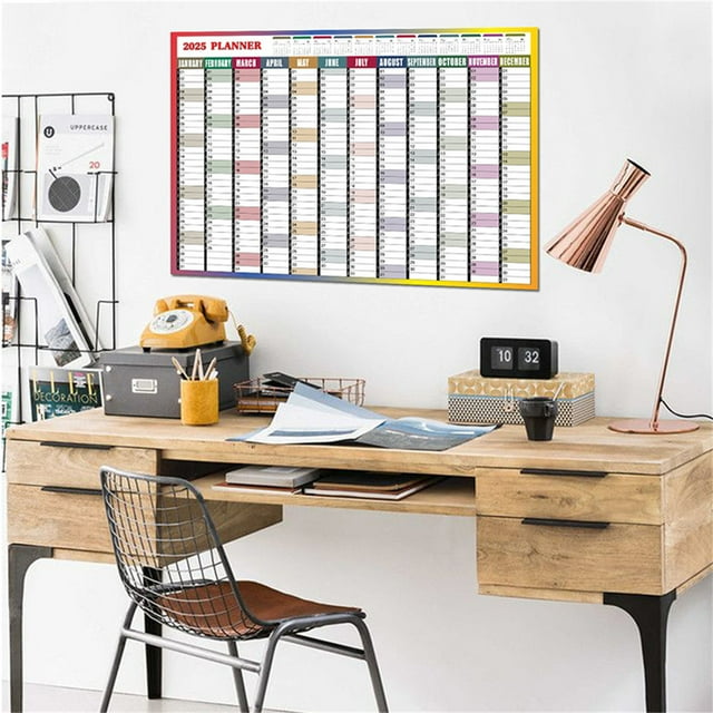 Xihbxyly Calendario de Escritorio En Inglés, Diseño Elegante y Planificación Eficiente, Multifuncional, para Pared o Escritorio, para El Hogar y La Oficina, Papel de Calidad Estable, Materiales Ecoló