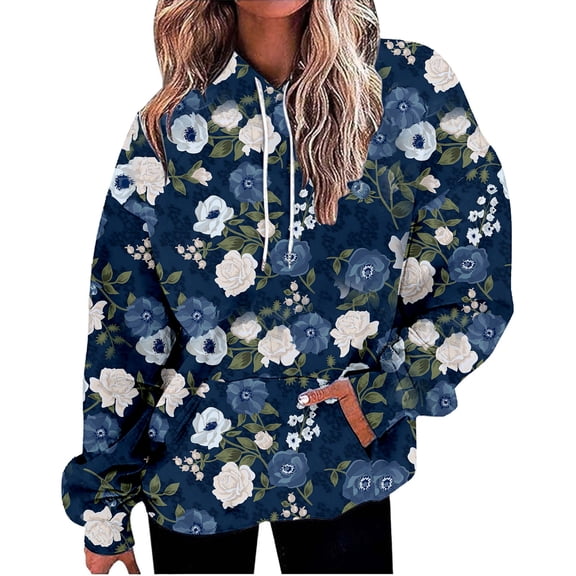 Bovemsi Sweatshirt for Women Fashion Spring Autumn Casual Long Sleeve Hoodies Sweatshirts Top Camo Hoodie