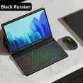 thumbnail image 1 of Étui pour Tablette pour Samsung Galaxy Tab S9 FE S7 S8 S9 A9 Plus 11 Pouces S6 Lite 10.4 S9 S8 S7 FE Plus 12.4 Pouces Housse Clavier Rétroéclairé Noir Russe Tab S6 Lite 10.4 Pouces, 1 of 6