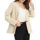 thumbnail image 1 of Chaqueta de cuello alto para mujer Chaqueta casual de manga larga con botones Beige S, 1 of 5