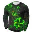 thumbnail image 1 of Camisa de Día de San Patricio Hombres de Manga Larga de Manga Larga Cuello Redondo Tops Casuales para el Día de San Patricio de los Hombres, Tejido Elástico Diario Muy Cómodo Y Súper Suave, para Fies, 1 of 7
