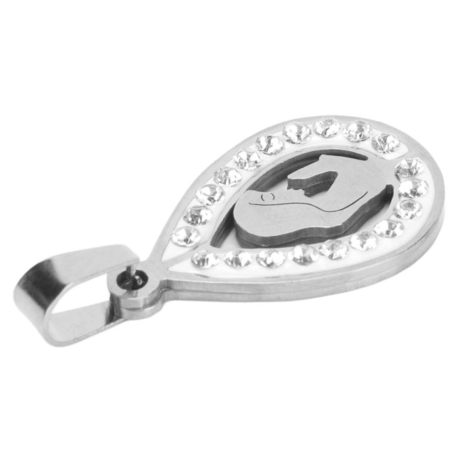 Christian Pendant, Steel Widely Virgin Mary Pendant Exquisite Color For Gifting Silver