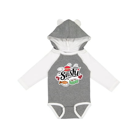 

Inktastic Cute Sushi Illustration Gift Baby Boy or Baby Girl Long Sleeve Bodysuit