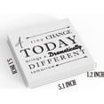 thumbnail image 4 of Zomyto 7"x7" Inspirational Desk Decor Office Cubicle Decor for Bathroom Bedroom Kitchen Farm house Home Office Decor A Tiny Change Today Wooden Box Sign, 4 of 6