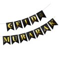 thumbnail image 1 of 1 juego de pancarta Eid Mubarak con luna y estrella, bandera Eid Mubarak de Ramadán, 1 of 6