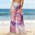 thumbnail image 6 of Gamivast Swimsuit Cover Ups for Women Mesh Beach Pants High Waisted Wide Leg Sheer See Through Bathing Suit Bottoms Summer Vacation Pool Party Outfits, 6 of 8
