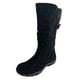 thumbnail image 5 of botas de tacón bajo de gamuza de invierno para mujer, 5 of 6