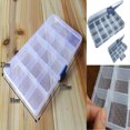 thumbnail image 7 of 15 Slots Adjustable Fishing Lure Hook Tackle Box Storage Case Organizer, 17.5x9.8x2.3 cm, White 3PCS, 7 of 7