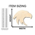 thumbnail image 2 of Unfinished Wood Eagle Head Patriotic Shape - Craft - up to 46" DIY 18" / 1/4", 2 of 3