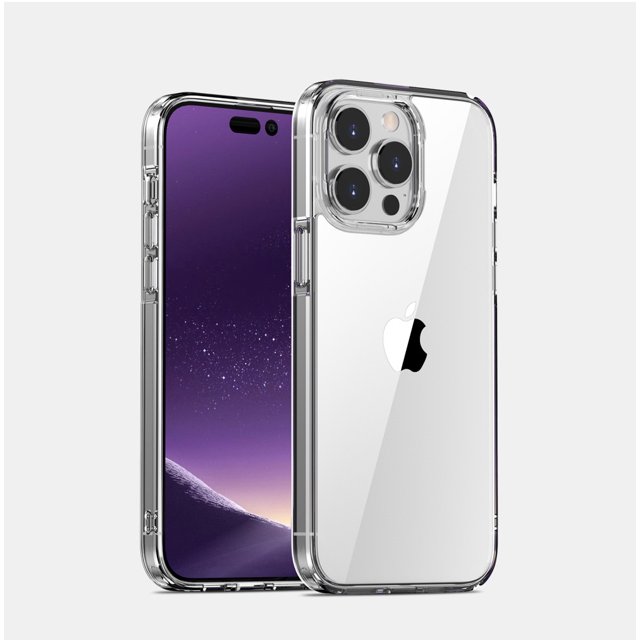 Case for iPhone 14 Pro Max 6.7 inches, Non-Yellowing Shockproof Phone Case, Anti-Scratch Transparent Back (Transparent)