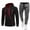 Black, variant on WILLBEST Lightweight Hoodie Men Men Casual Sweatshirt Sweatpants Set Long Sleeve Fashion Hoodie Pant Suit 2 Piece Outfits