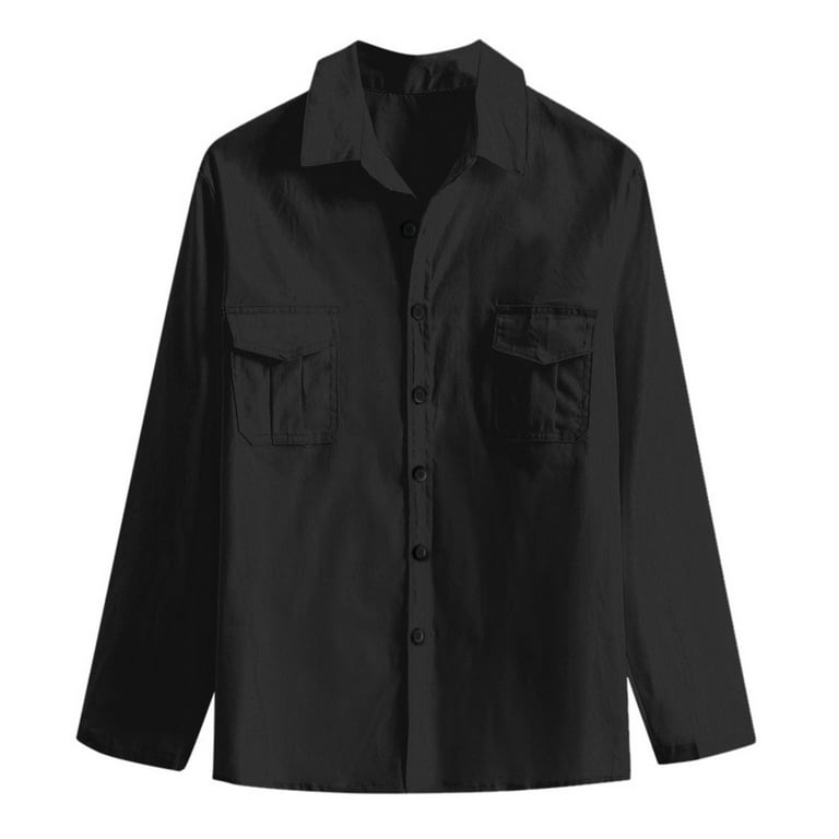 adviicd Mens Button Down Long Sleeve Shirts Men's Fishing Shirts with  Zipper Pockets UPF 51 Lightweight Cool Long Sleeve Button Down Shirts for  Men