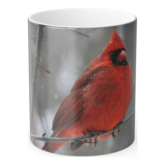 Red Cardinal Bird Color Morphing Mug, 11oz