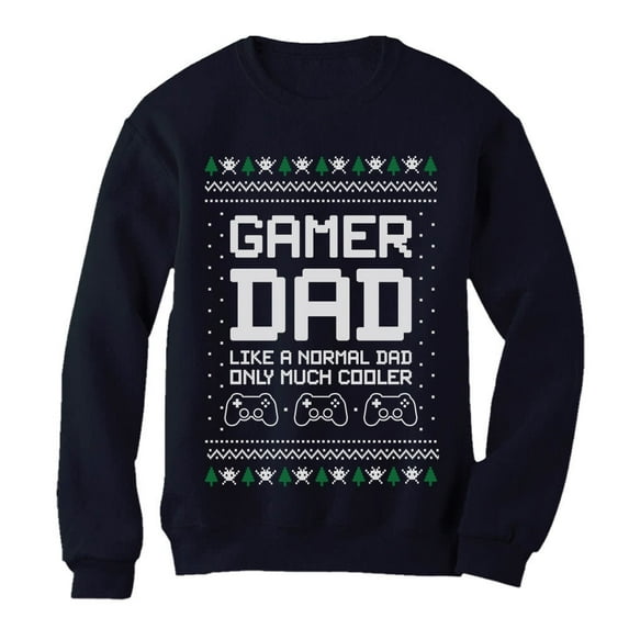 Tstars Mens Ugly Christmas Sweater Gift for Husband Gamer Dad Gift for Fathers Cool Gaming Christmas Holiday Shirts Xmas Party Funny Humor Christmas Gifts for Him Sweatshirt Ugly Xmas Sweater