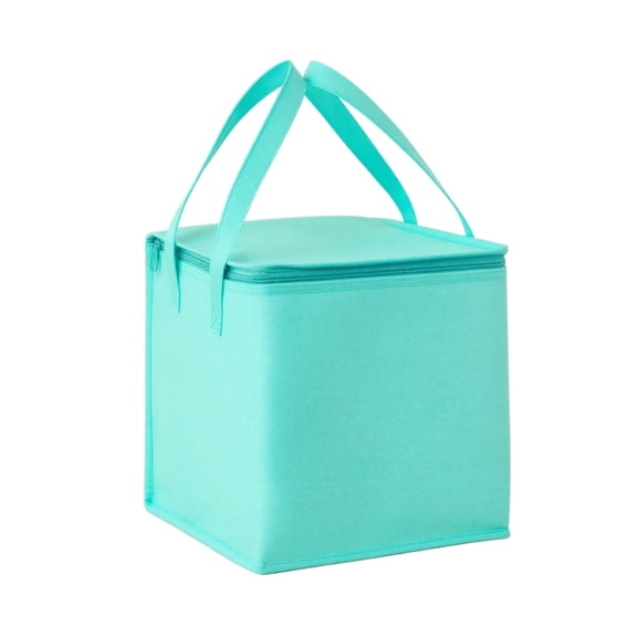 Insulated Cooler Bag 10.6 Inch Square Double Layer Large Capacity for Transport and Gifting