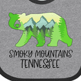 thumbnail image 4 of Inktastic Smoky Mountains, Tennessee Mountains and Bear Shape Boys or Girls Baby Bib, 4 of 4