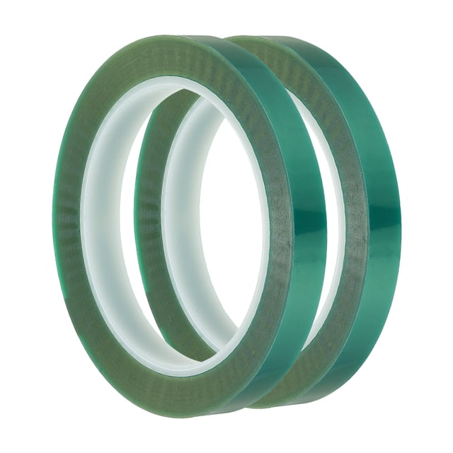 Uxcell 2Pcs Cintas Florales 1/2" x 36 Yardas Cinta de Envoltura de Florista Impermeable PET Verde Claro