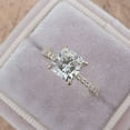 thumbnail image 2 of Cora Jewellery 1.8CT Cushion Moissanite Hidden Halo Engagement Ring For Women, 18K Rose Gold, 2 of 4
