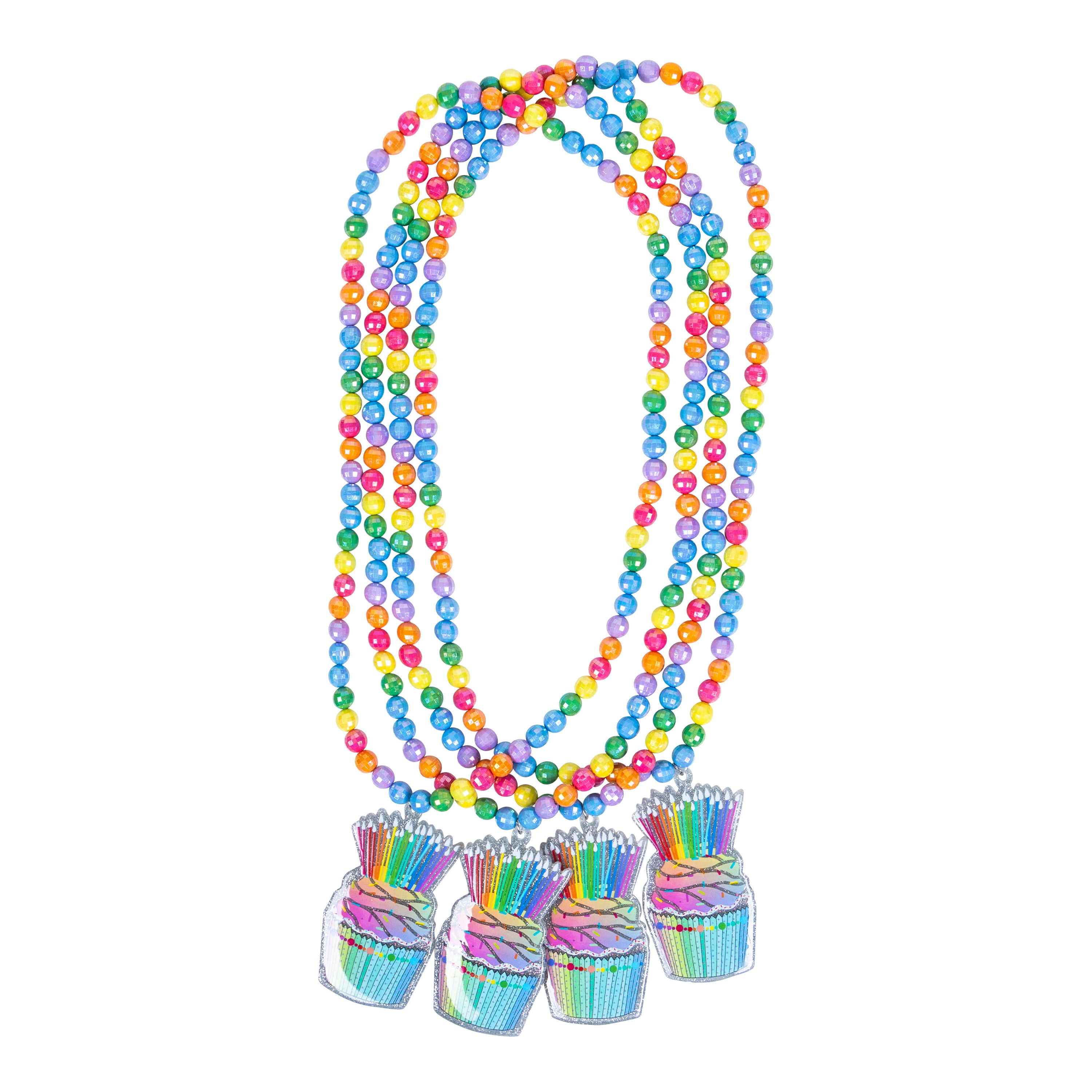 Strictly Fancy Cupcake Necklace, 4PK