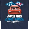 thumbnail image 3 of Hot Wheels - Drive Fast Live Free - Toddler And Youth Long Sleeve Graphic T-Shirt, 3 of 5